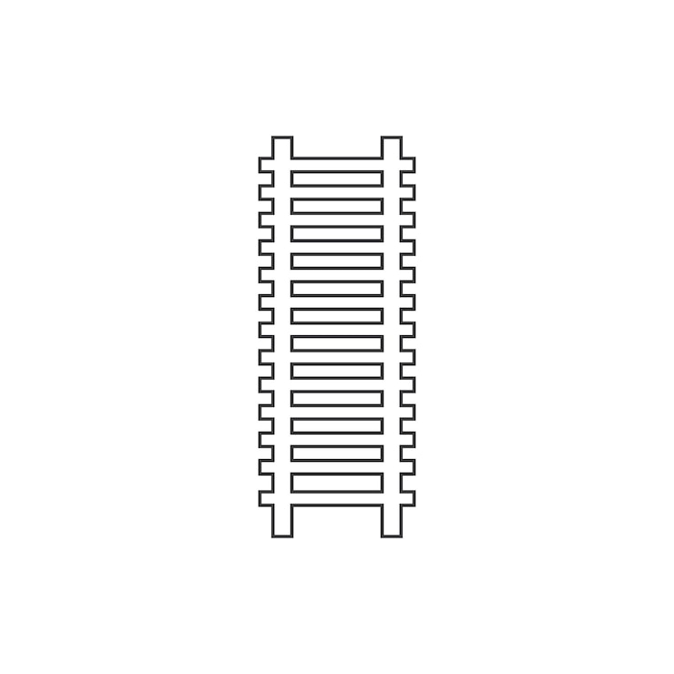 Vector vector de diseño plano de ilustración de icono de ferrocarril