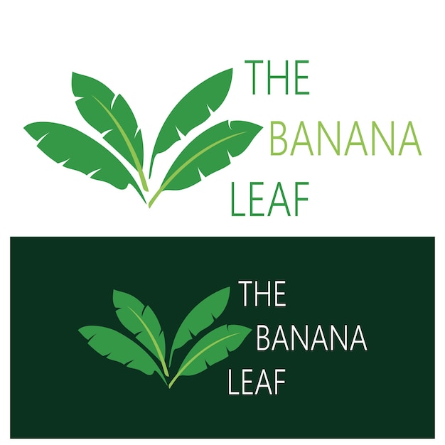 Vector de diseño plano de logotipo de árbol de plátano de silueta simple