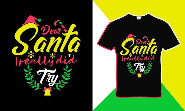 Vector de diseño de plantilla de camiseta de citas de feliz Navidad