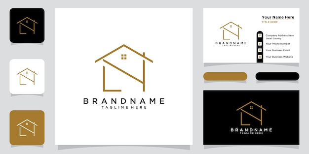 Vector de diseño de plantilla de carta inicial de logotipo ln o nl con diseño de tarjeta de visita Vector Premium