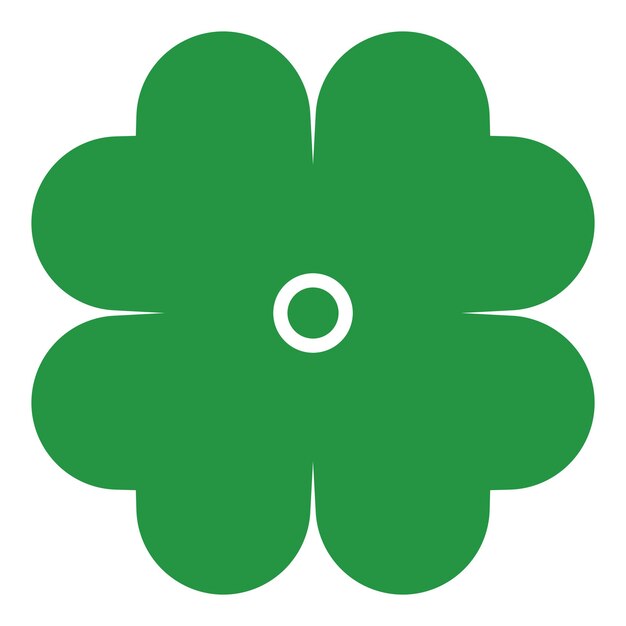 Vector de diseño de plantilla de icono de hoja de trébol verde