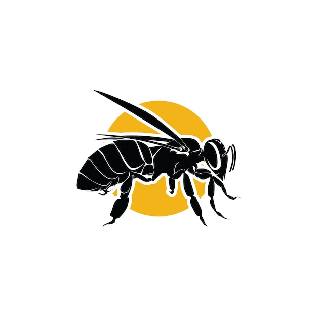 Vector de diseño de plantilla de logotipo de abeja