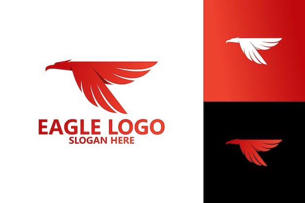 Vector de diseño de plantilla de logotipo de águila, emblema, concepto de diseño, símbolo creativo, icono