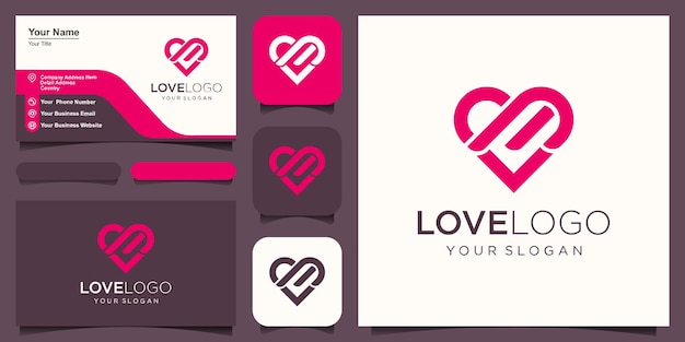Vector de diseño de plantilla de logotipo de alas de amor