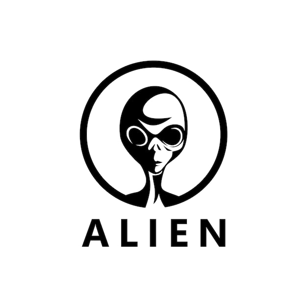 Vector de diseño de plantilla de logotipo alienígena