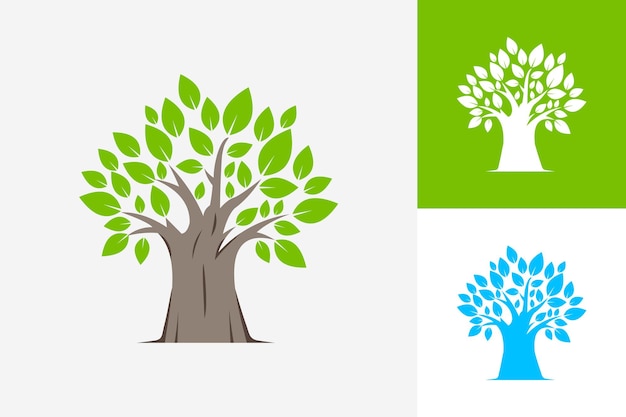 Vector de diseño de plantilla de logotipo de árbol, emblema, concepto de diseño, símbolo creativo, icono