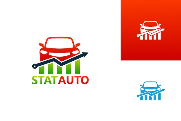 Vector de diseño de plantilla de logotipo automotriz estadística, emblema, concepto de diseño, símbolo creativo, icono