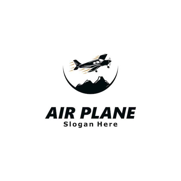 Vector de diseño de plantilla de logotipo de avión