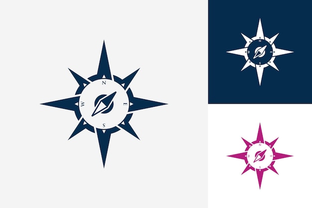 Vector de diseño de plantilla de logotipo de brújula, emblema, concepto de diseño, símbolo creativo, icono