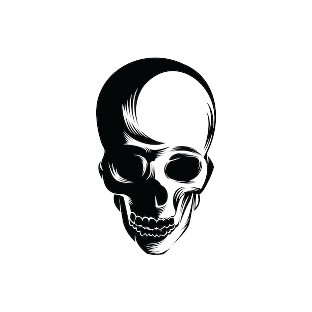 Vector de diseño de plantilla de logotipo de cabeza de cráneo
