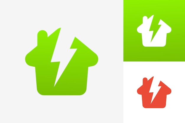 Vector de diseño de plantilla de logotipo de casa eléctrica, emblema, concepto de diseño, símbolo creativo, icono