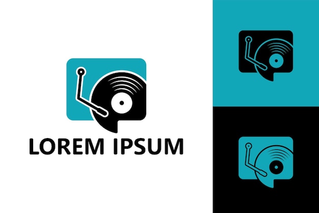 Vector de diseño de plantilla de logotipo de charla musical