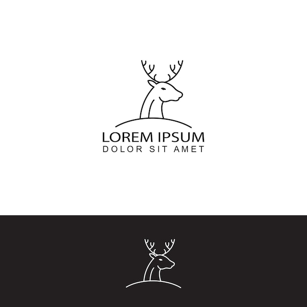 Vector de diseño de plantilla de logotipo de ciervo