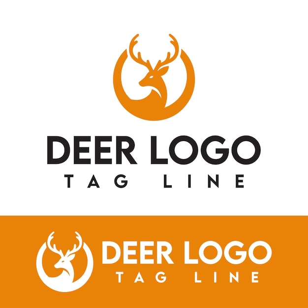 Vector de diseño de plantilla de logotipo de ciervo