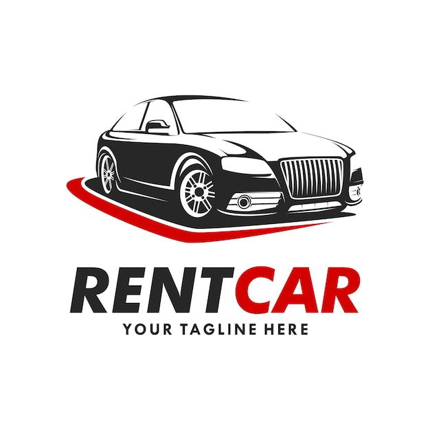 Vector de diseño de plantilla de logotipo de coche de alquiler