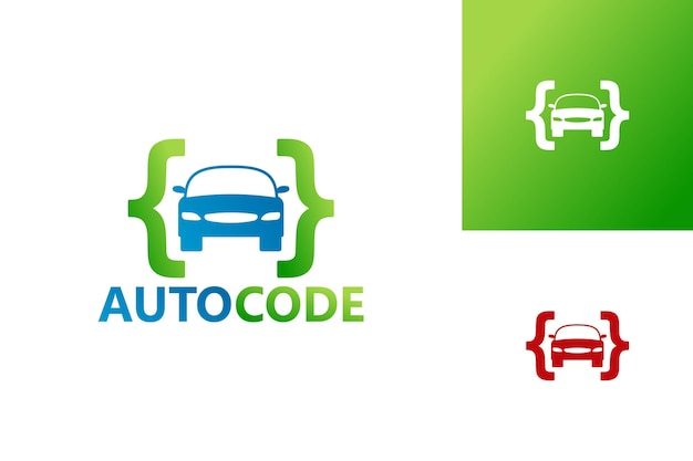 Vector de diseño de plantilla de logotipo de código automotriz, emblema, concepto de diseño, símbolo creativo, icono
