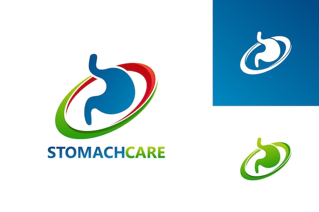 Vector de diseño de plantilla de logotipo de cuidado de estómago, emblema, concepto de diseño, símbolo creativo, icono