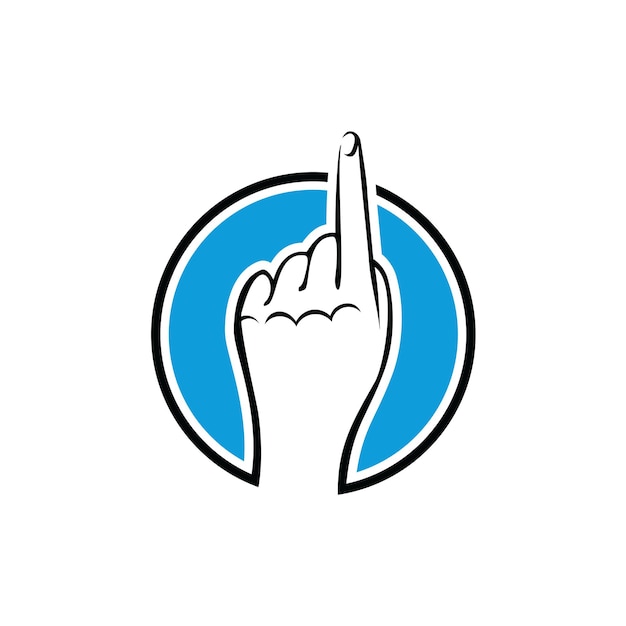 Vector vector de diseño de plantilla de logotipo de dedo índice