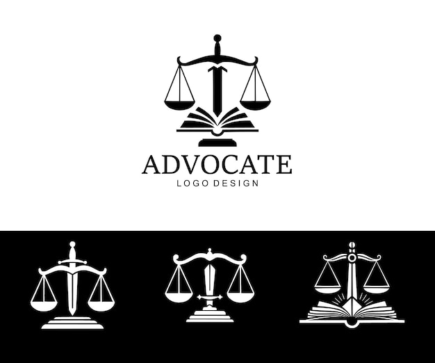 Vector de diseño de plantilla de logotipo de educación legal Símbolo de ley y justicia Concepto de ley y justicia