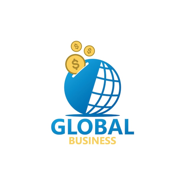 Vector de diseño de plantilla de logotipo de empresa global