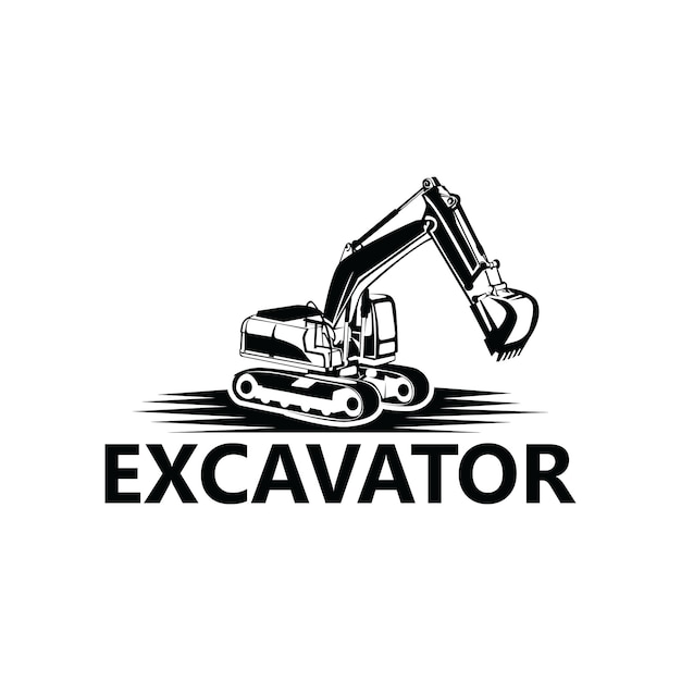 Vector de diseño de plantilla de logotipo de excavadora