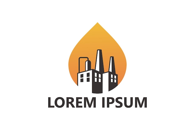 Vector de diseño de plantilla de logotipo de fábrica de aceite