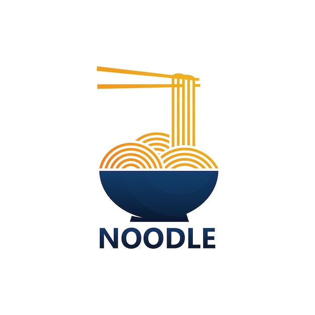 Vector de diseño de plantilla de logotipo de fideos, emblema, concepto de diseño, símbolo creativo, icono