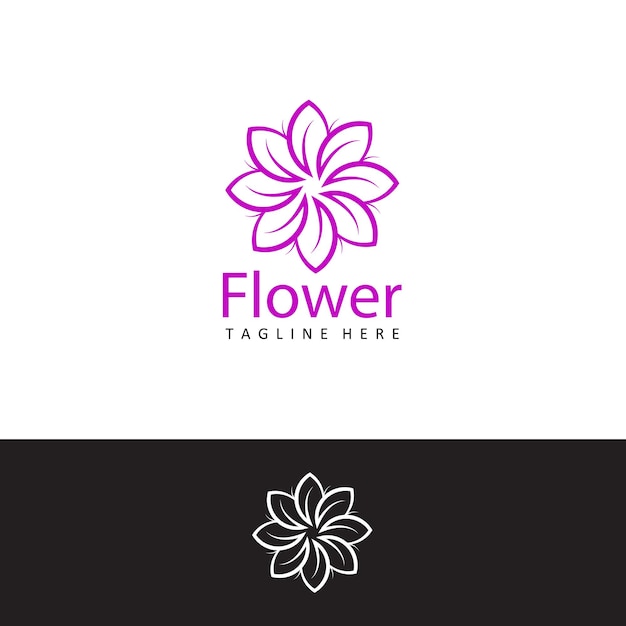 Vector vector de diseño de plantilla de logotipo de flor floral