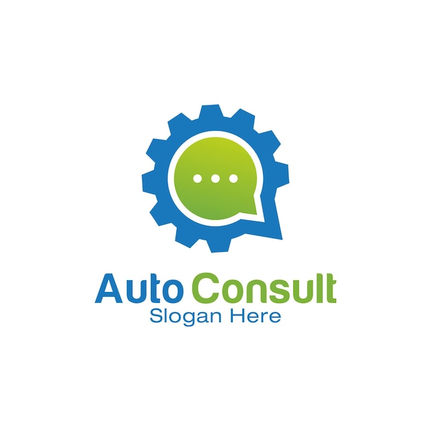 Vector de diseño de plantilla de logotipo de foro de consulta automática, emblema, concepto de diseño, símbolo creativo, icono