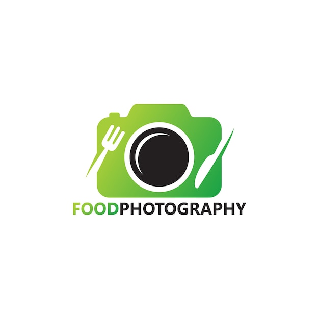 Vector de diseño de plantilla de logotipo de fotografía de alimentos, emblema, concepto de diseño, símbolo creativo, icono