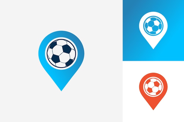Vector de diseño de plantilla de logotipo de fútbol Pin, emblema, concepto de diseño, símbolo creativo, icono