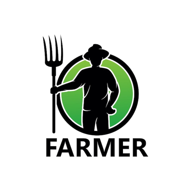 Vector de diseño de plantilla de logotipo de granjero, emblema, concepto de diseño, símbolo creativo, icono