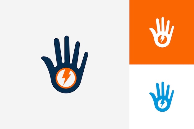 Vector de diseño de plantilla de logotipo high five hand power, emblema, concepto de diseño, símbolo creativo, icono