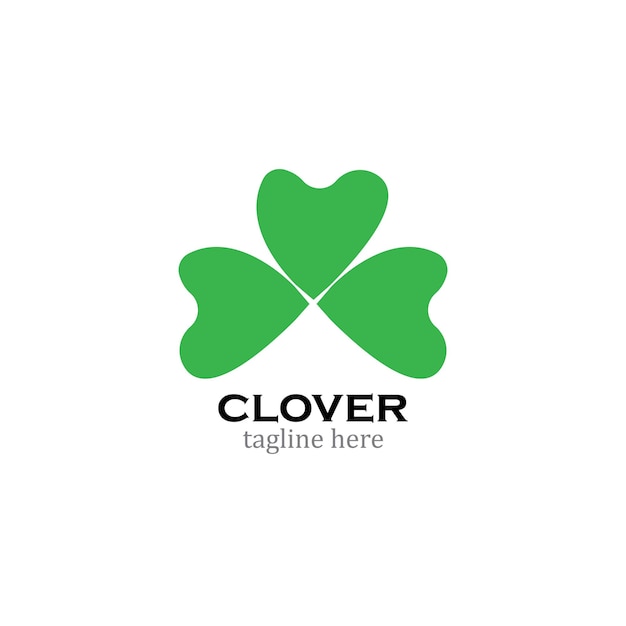 Vector de diseño de plantilla de logotipo de hoja de trébol verde