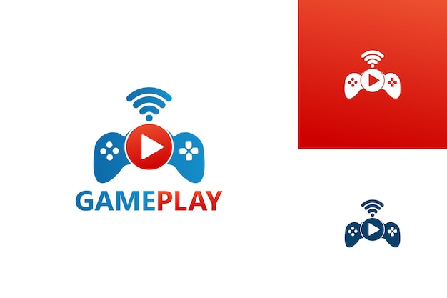 Vector de diseño de plantilla de logotipo de juego, emblema, concepto de diseño, símbolo creativo, icono
