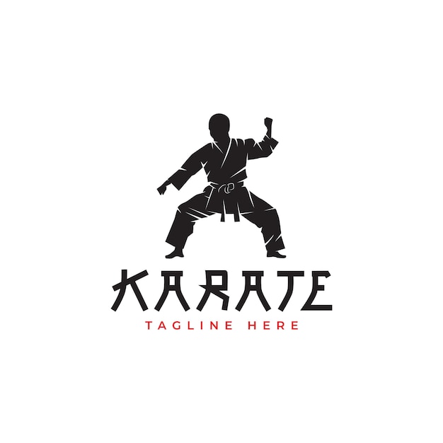 Vector de diseño de plantilla de logotipo de karate