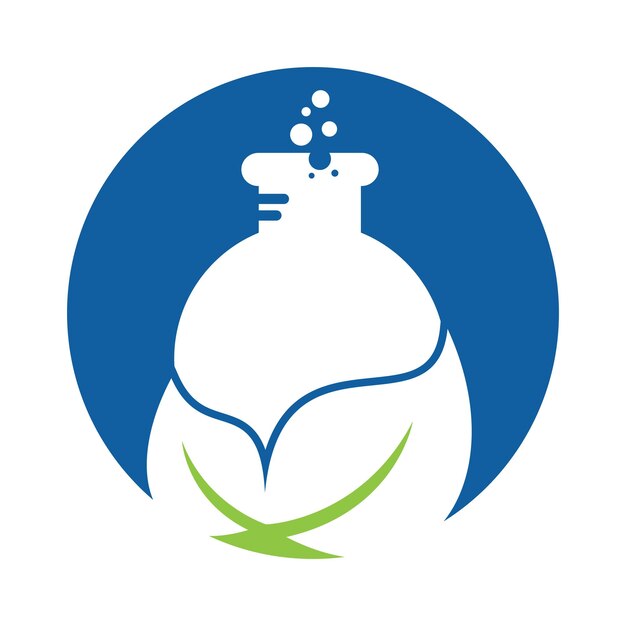 Vector de diseño de plantilla de logotipo de laboratorio ecológico Concepto de diseños de logotipo de laboratorio natural