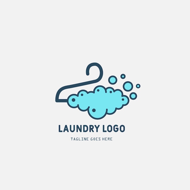 Vector de diseño de plantilla de logotipo de lavandería o sala de servicio de lavado