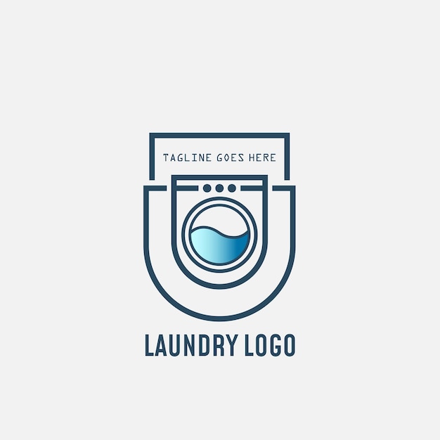 Vector de diseño de plantilla de logotipo de lavandería o sala de servicio de lavado