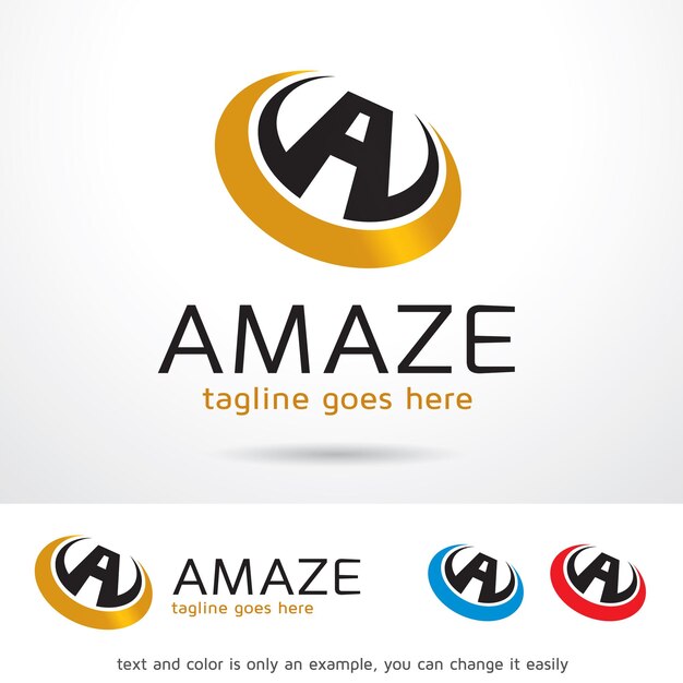 Vector de diseño de plantilla de logotipo de la letra Amaze A