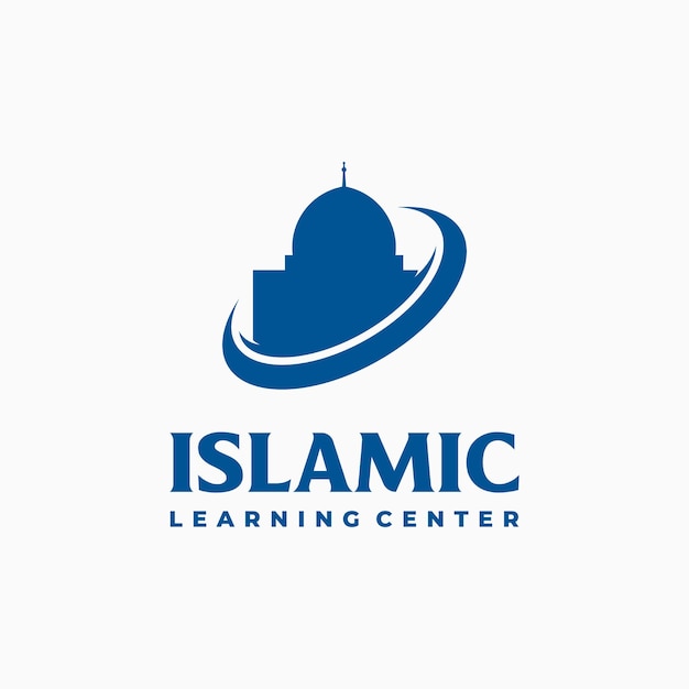 Vector de diseño de plantilla de logotipo de mezquita, plantilla de logotipo islámico