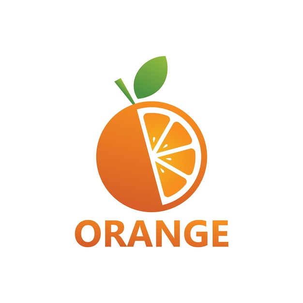 Vector de diseño de plantilla de logotipo naranja