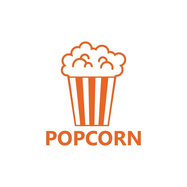 Vector de diseño de plantilla de logotipo de palomitas de maíz, emblema, concepto de diseño, símbolo creativo, icono