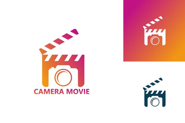 Vector de diseño de plantilla de logotipo de película de fotografía, emblema, concepto de diseño, símbolo creativo, icono