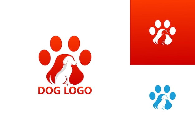 Vector de diseño de plantilla de logotipo de perro, emblema, concepto de diseño, símbolo creativo, icono