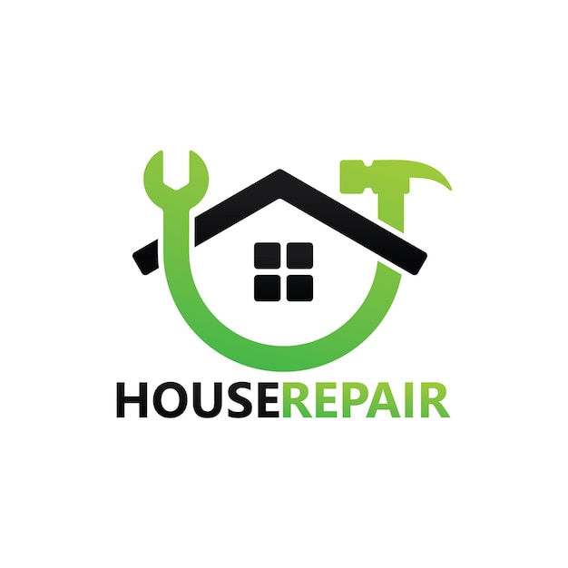 Vector de diseño de plantilla de logotipo de reparación de casa