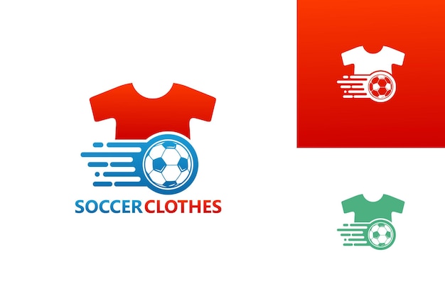 Vector de diseño de plantilla de logotipo de ropa de fútbol, emblema, concepto de diseño, símbolo creativo, icono
