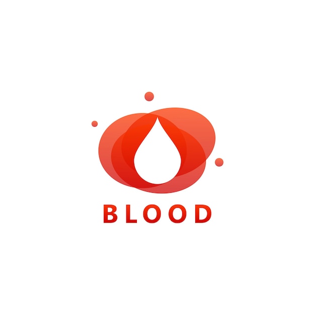 Vector de diseño de plantilla de logotipo de sangre, emblema, concepto de diseño, símbolo creativo, icono