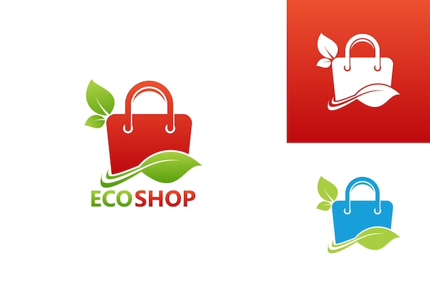 Vector de diseño de plantilla de logotipo de tienda de ecología, emblema, concepto de diseño, símbolo creativo, icono