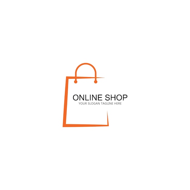 Vector de diseño de plantilla de logotipo de tienda en línea
